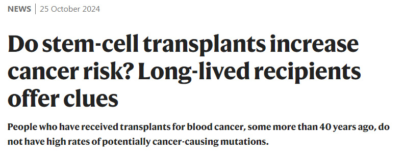 干細(xì)胞移植會(huì)增加癌癥風(fēng)險(xiǎn)嗎？長(zhǎng)壽的接受者提供線索