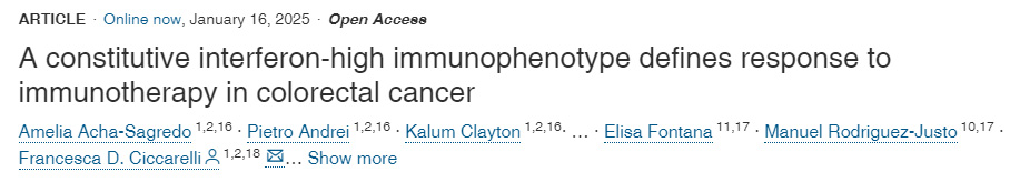 組成型干擾素-高免疫表型定義了對癌癥免疫療法的反應(yīng)