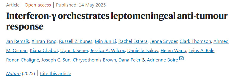  干擾素-γ協(xié)調(diào)軟腦膜抗腫瘤應答