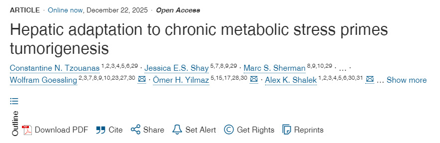 肝臟對慢性代謝應(yīng)激的適應(yīng)性改變是腫瘤發(fā)生的先兆 肝臟對慢性代謝應(yīng)激的適應(yīng)性改變是腫瘤發(fā)生的先兆