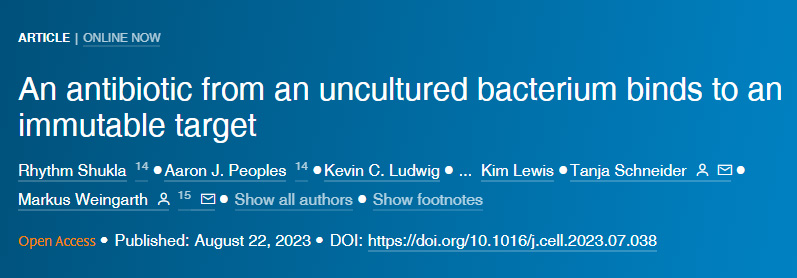 研究發(fā)現(xiàn)了一種從未培養(yǎng)的土壤細菌中分離出來的抗生素clovibactin 研究發(fā)現(xiàn)了一種從未培養(yǎng)的土壤細菌中分離出來的抗生素clovibactin
