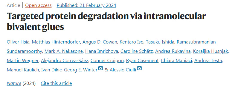 分子內(nèi)二價(jià)膠靶向降解蛋白質(zhì) 分子內(nèi)二價(jià)膠靶向降解蛋白質(zhì)
