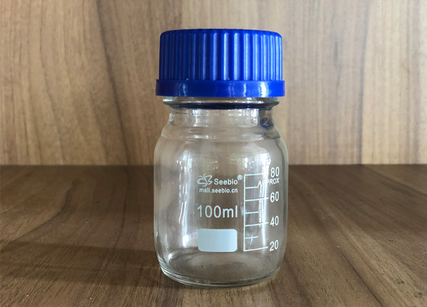 試劑瓶,藍蓋,本色瓶身,容積100mL